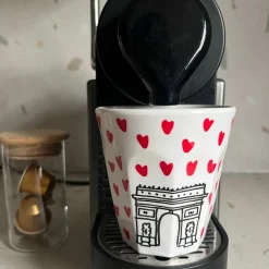 Lot de 6 gobelets paris picto cœurs