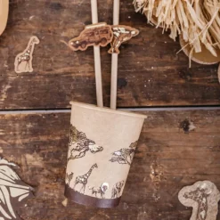 Lot de 8 gobelets Safari Kraft (255 ml)