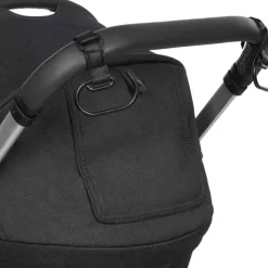 Lot de 2 grands crochets pour poussette noir