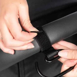 Lot de 2 grands crochets pour poussette noir