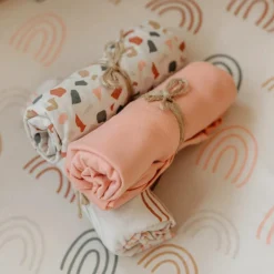 Lot de 3 housses de matelas à langer Rosetta (40 x 80 cm)