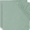 Lot de 2 housses de matelas à langer en éponge Ash Green (50 x 70 cm)