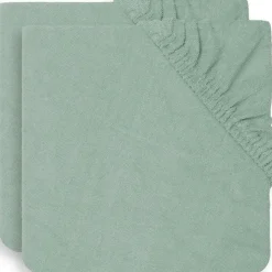 Lot de 2 housses de matelas à langer en éponge Ash Green (50 x 70 cm)