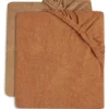 Lot de 2 housses de matelas à langer Caramel Biscuit (50 x 70 cm)