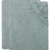 Lot de 2 housses de matelas à langer en éponge Sea Green (75 x 85 cm)