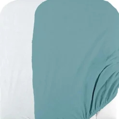 Lot de 2 housses matelas à langer blanc et bleu (50 x 75 cm)