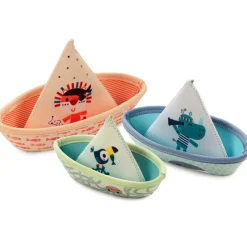 Lot de 3 jouets de bain bateau Jungle
