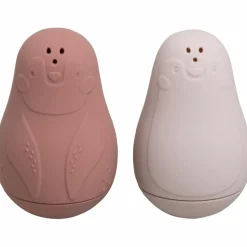 Lot de 2 jouets de bain Pingouin Stone Red-Vieux Rose