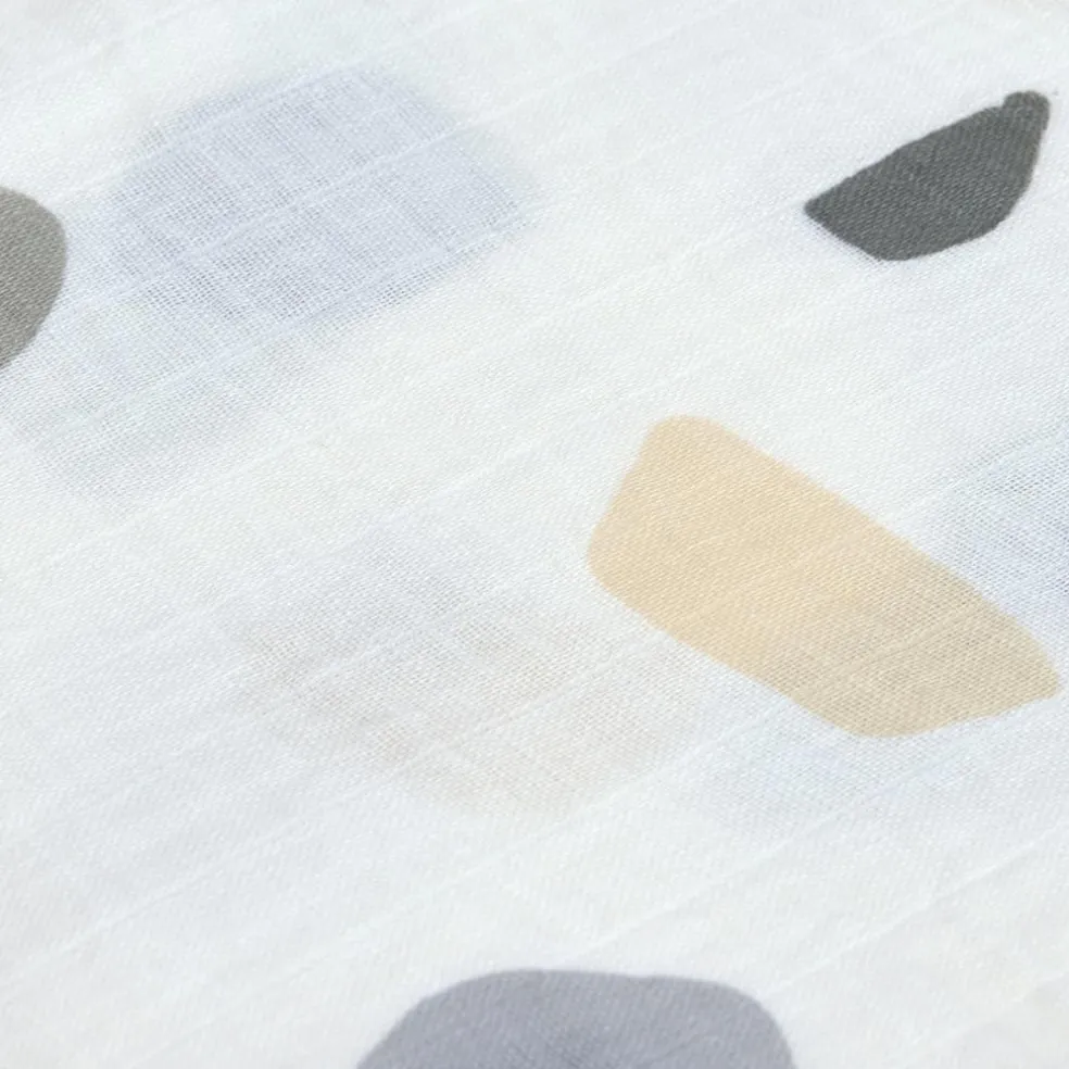 Lot de 3 langes Arc-en-ciel bleu poudré (85 x 85 cm)