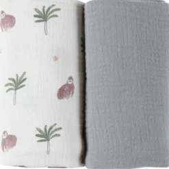 Lot de 2 langes Cute gorilla (70 x 70 cm)