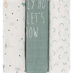 Lot de 3 langes en bambou vert d'eau Garden Explorer (80 x 80 cm)