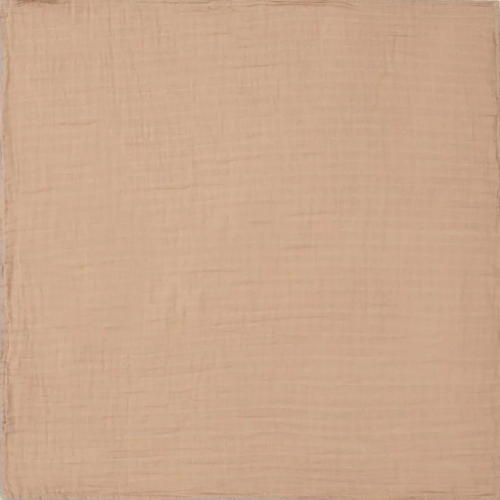 Lot de 4 langes en coton Biscuit-Ivory (70 x 70 cm)