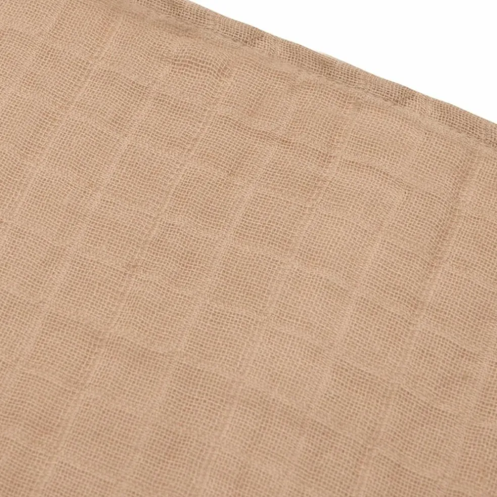 Lot de 4 langes en coton Biscuit-Ivory (70 x 70 cm)