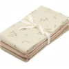 Lot de 3 langes en coton bio Ashley (70 x 70 cm)