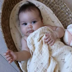 Lot de 3 langes en coton bio Ashley (70 x 70 cm)