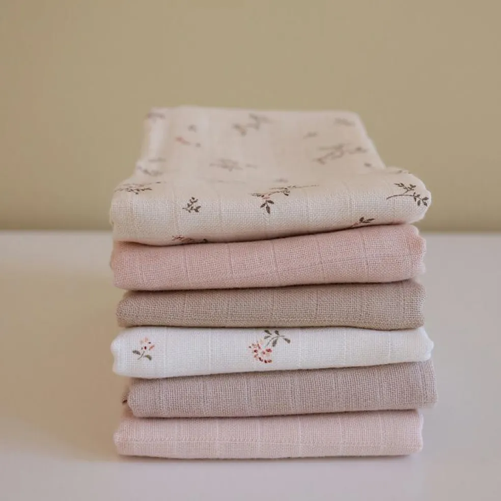 Lot de 3 langes en coton bio Ashley (70 x 70 cm)