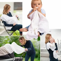 Lot de 4 langes en coton Il était une fois (70 x 70 cm)