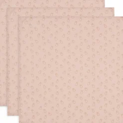 Lot de 3 langes en coton Miffy Silhouettes Wild Rose (70 x 70 cm)