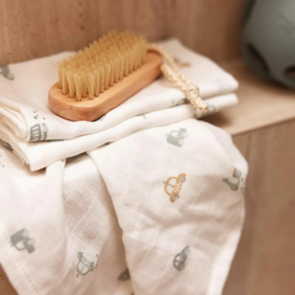 Lot de 3 langes en coton On the Go (70 x 70 cm)