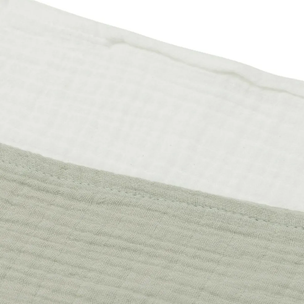 Lot de 4 langes en coton Olive Green-Ivory (70 x 70 cm)