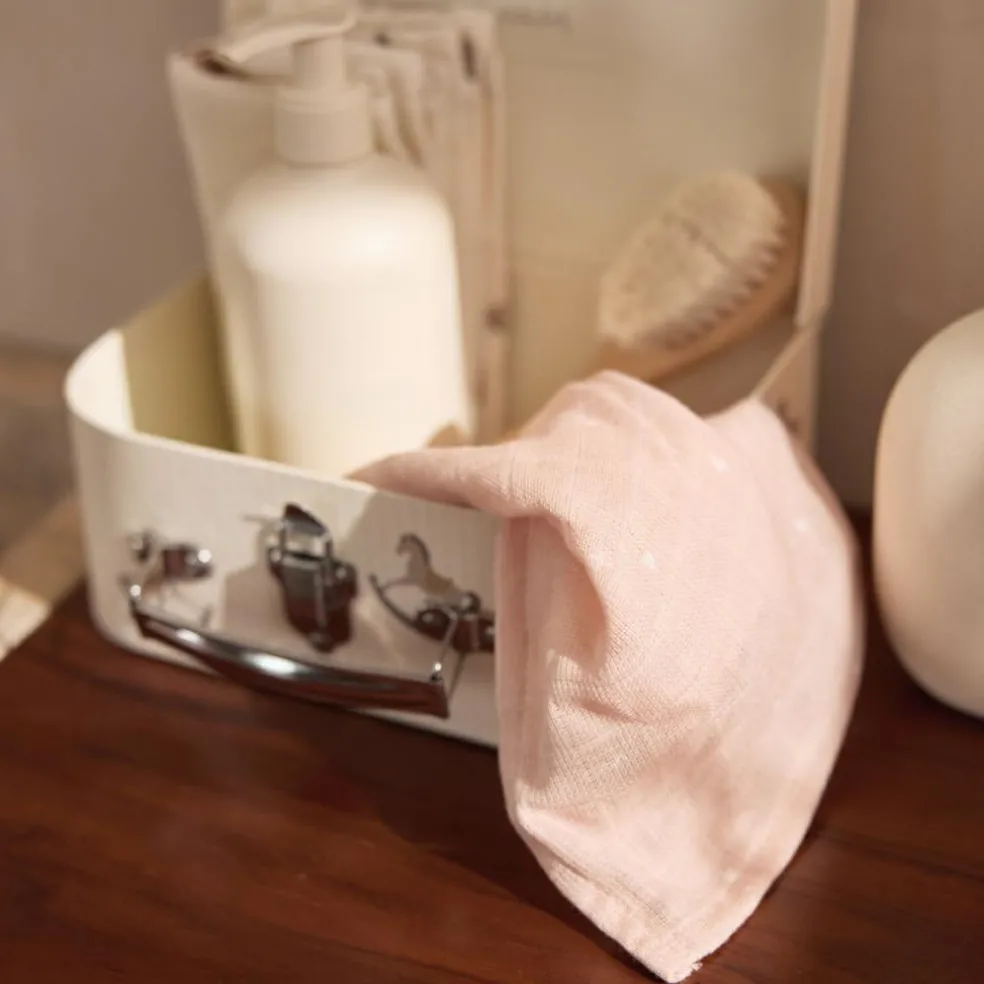 Lot de 3 langes en coton Twinkling Wild Rose (70 x 70 cm)