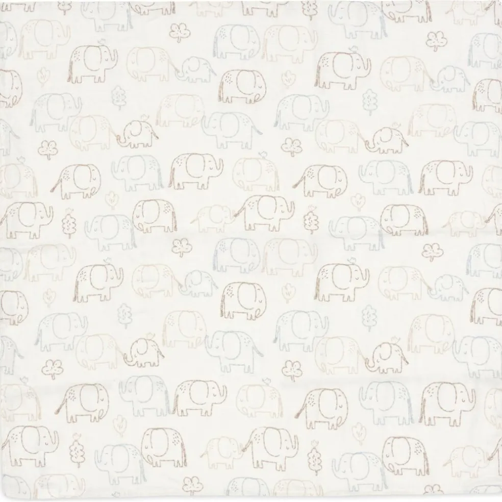 Lot de 3 langes en gaze de coton Elephant Tales (70 x 70 cm)