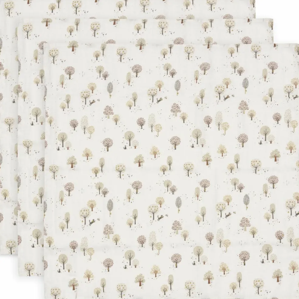 Lot de 3 langes en gaze de coton Tiny Park (70 x 70 cm)
