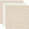 Lot de 3 langes en gaze de coton Twig Wild Rose (70 x 70 cm)