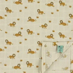 Lot de 3 langes en mousseline Lively Lion (55 x 55 cm)