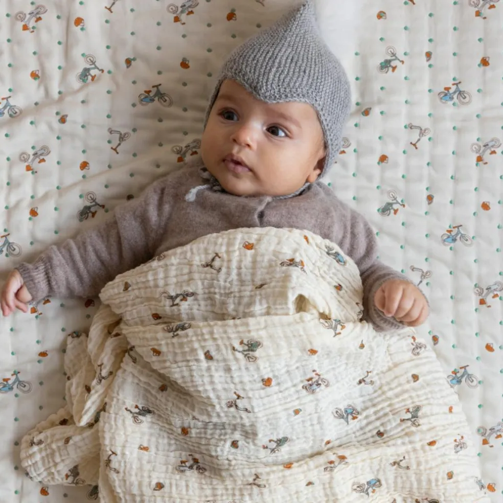 Lot de 3 langes en mousseline Bicycles (70 x 70 cm)