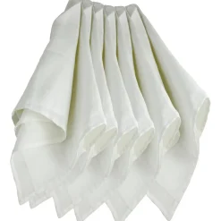Lot de 6 langes en mousseline de coton Blanc (70 x 70 cm)