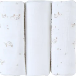 Lot de 3 langes Mix & Match tortues (70x70 cm)