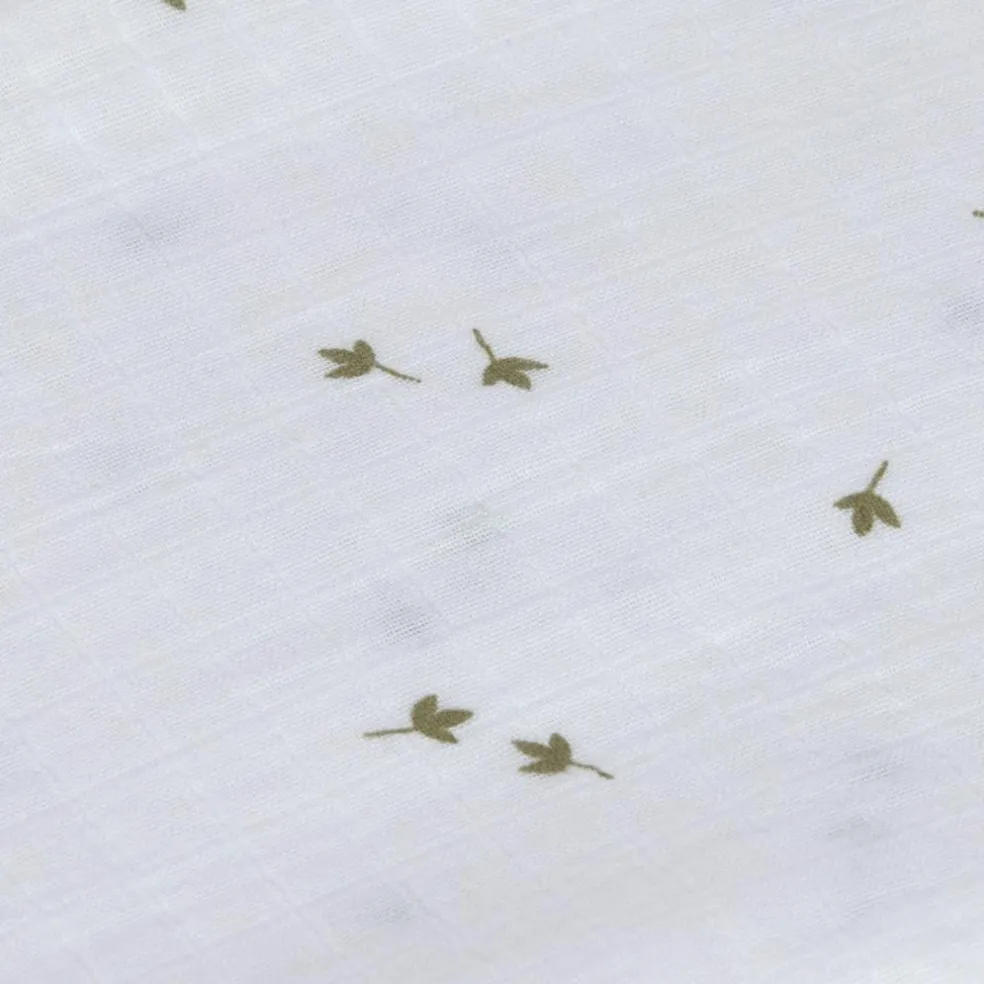 Lot de 3 langes mousseline GOTS Feuille (85 x 85 cm)