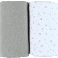 Lot de 2 langes Smart flowers (70 x 70 cm)