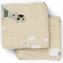 Lot de 2 langes Tiny farm Sable