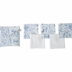 Lot de 5 lingettes avec pochette Forêt enchantée (10 x 10 cm)