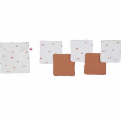 Lot de 5 lingettes lavables Arc-en-ciel
