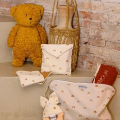 Lot de 5 lingettes lavables Arc-en-ciel