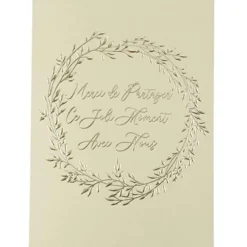 Lot de 10 livrets de messe Jolis Brins vert sauge et or