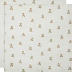 Lot de 2 maxi langes en coton ours Teddy Bear (115 x 115 cm)