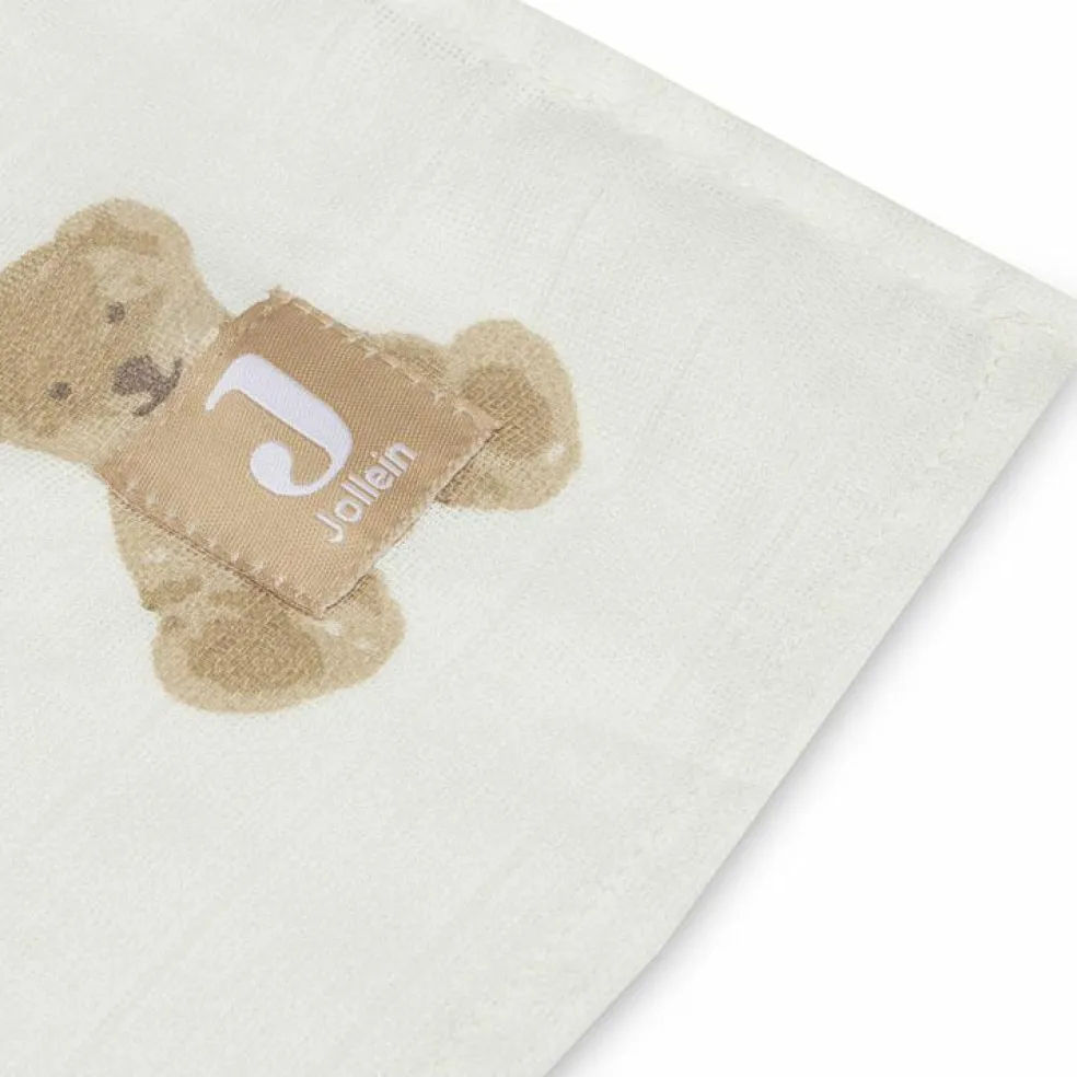 Lot de 2 maxi langes en coton ours Teddy Bear (115 x 115 cm)