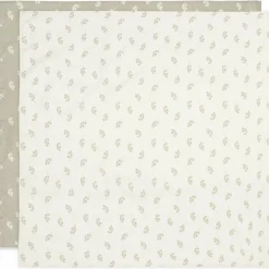 Lot de 2 maxi langes en gaze de coton Twig Olive Green (115 x 115 cm)