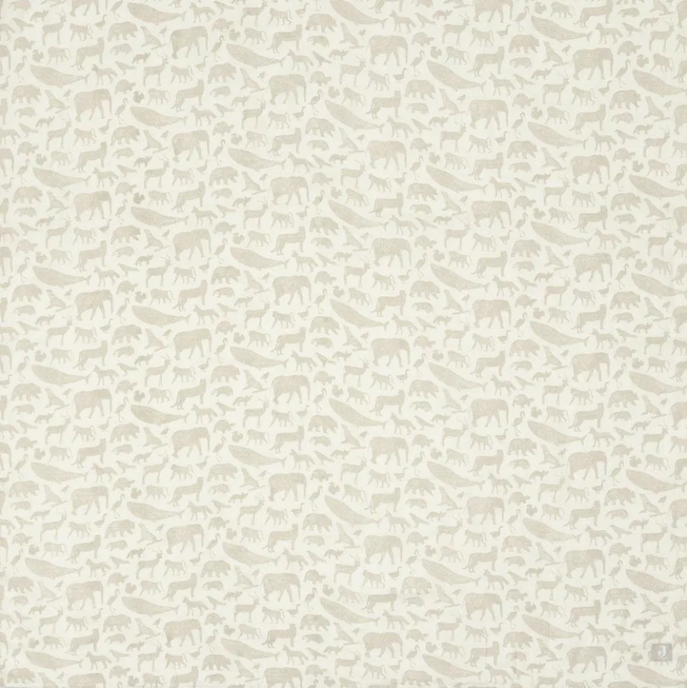 Lot de 2 maxi langes en gaze de coton Animals Nougat (115 x 115 cm)