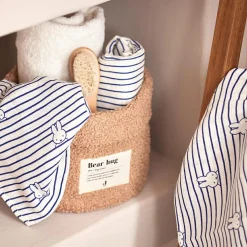 Lot de 2 maxi-langes en coton Miffy Stripe Navy (115 x 115 cm)