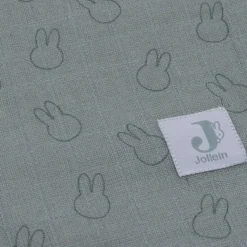 Lot de 2 maxi-langes en coton Miffy Sea Green (115 x 115 cm)