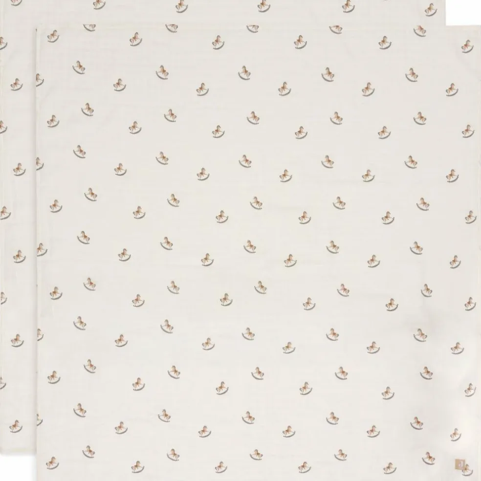 Lot de 2 maxi-langes en coton Nostalgic Ride (115 x 115 cm)