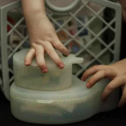 Lot de 2 mini boîtes à goûter en silicone Christian la Baleine Confettis