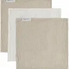 Lot de 3 mini lange Tender Beige-Linen (30 x 30 cm)