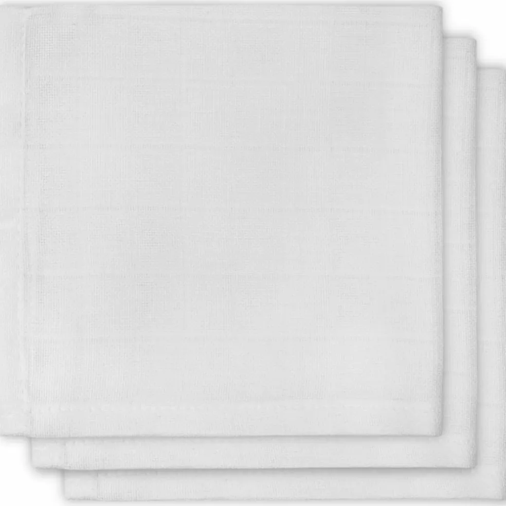Lot de 3 mini langes blancs (31 x 31 cm)