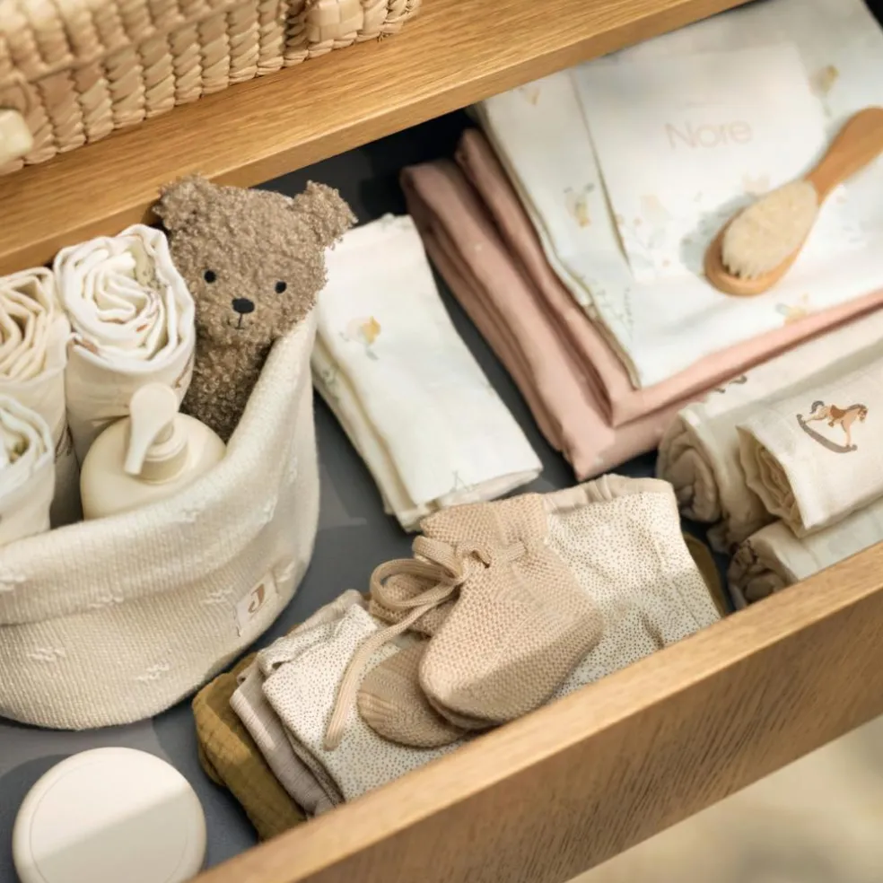 Lot de 3 mini langes en gaze de coton Lovely Birds (31 x 31 cm)